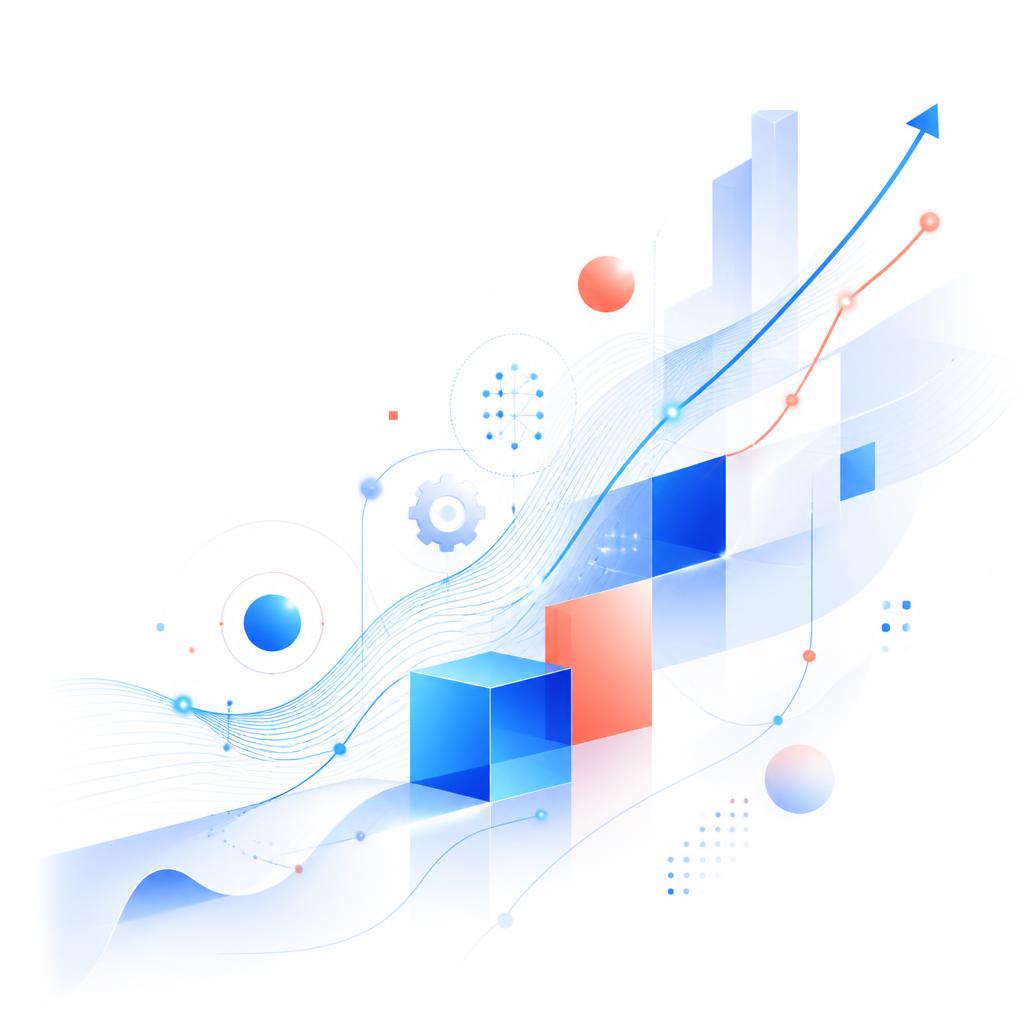 Abstract automation and growth illustration